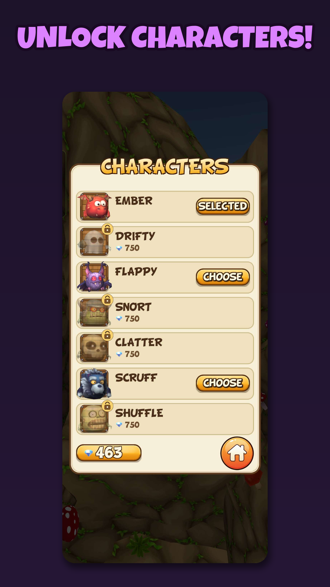 UNLOCK CHARACTERS!